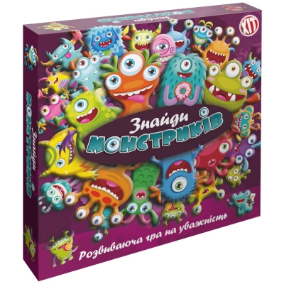 Гра дитяча настільна "Знайди монстриків"