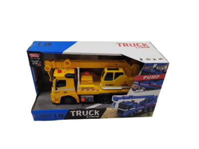 Автомобіль-кран інерційний зі світлом і звуком 1:16 в коробці