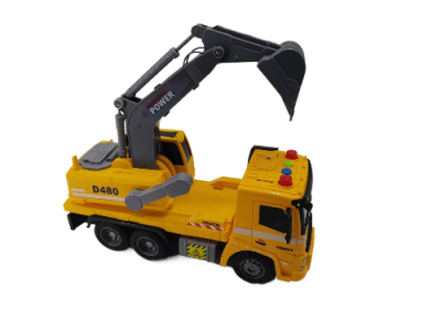 Автомобіль-екскаватор інерційний зі світлом і звуком 1:16 в коробці