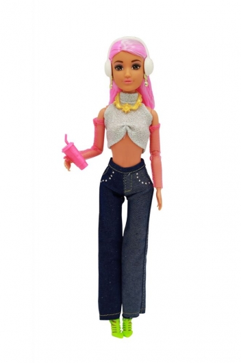Лялька pink hair, серія jeans