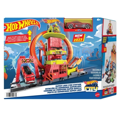 Ігровий набір "Супер петля з пожежною станцією" Hot Wheels