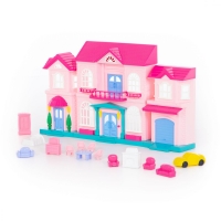 Ляльковий будинок "Софія" з набором меблів і автомобілем ( 14 елементів) ( у пакеті)  78018
