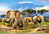 Пазл Castorland, C-103188, Слони біля підніжжя Кіліманджаро, 1000 деталей C-103188
