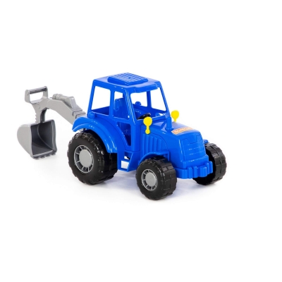 Трактор "Майстер" (синій) з лопатою (в сіточці)